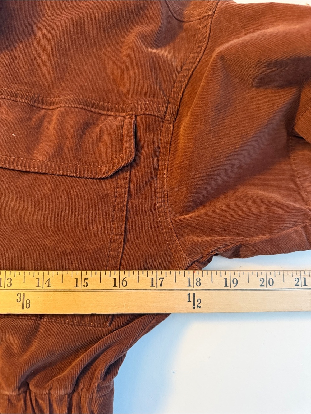 Free People Marci Corduroy Jumpsuit Size M Brown Gingerbread Utility Coverall - Picture 10 of 10